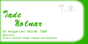 tade molnar business card