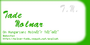 tade molnar business card